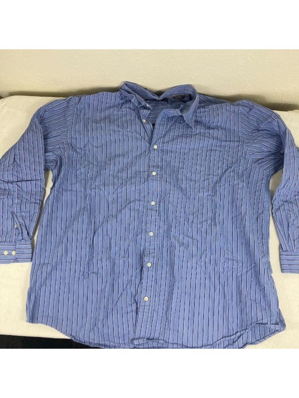 St. John's Bay Men's 3XLT Blue Striped Button Shirt